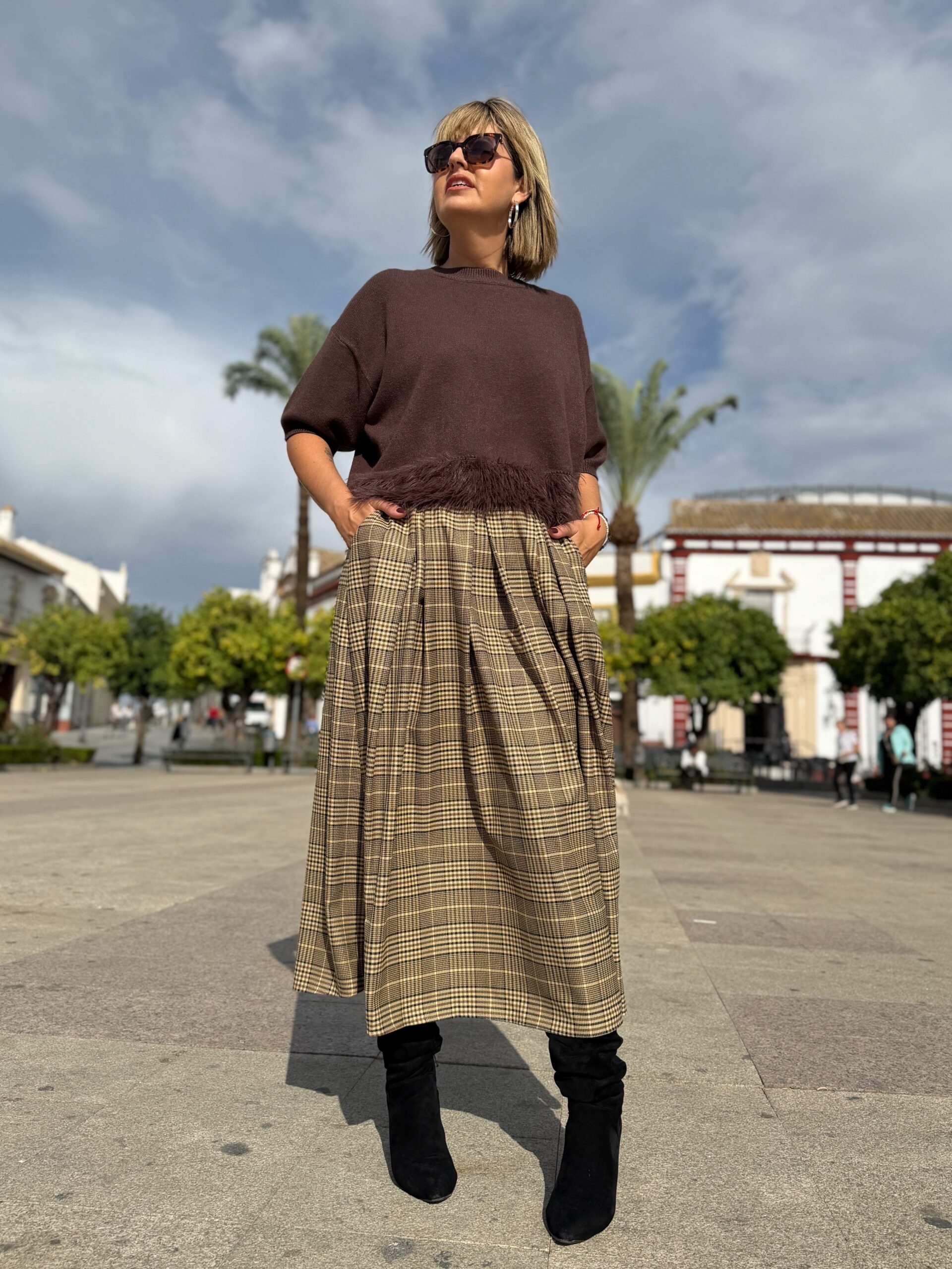 Falda cuadro escocés.