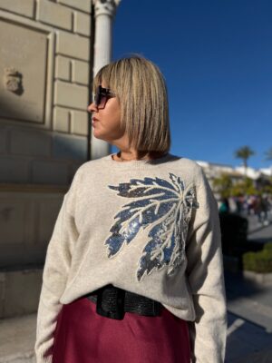 Jersey Deluxe hoja beige.