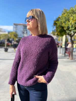 Jersey de borreguito marrón.