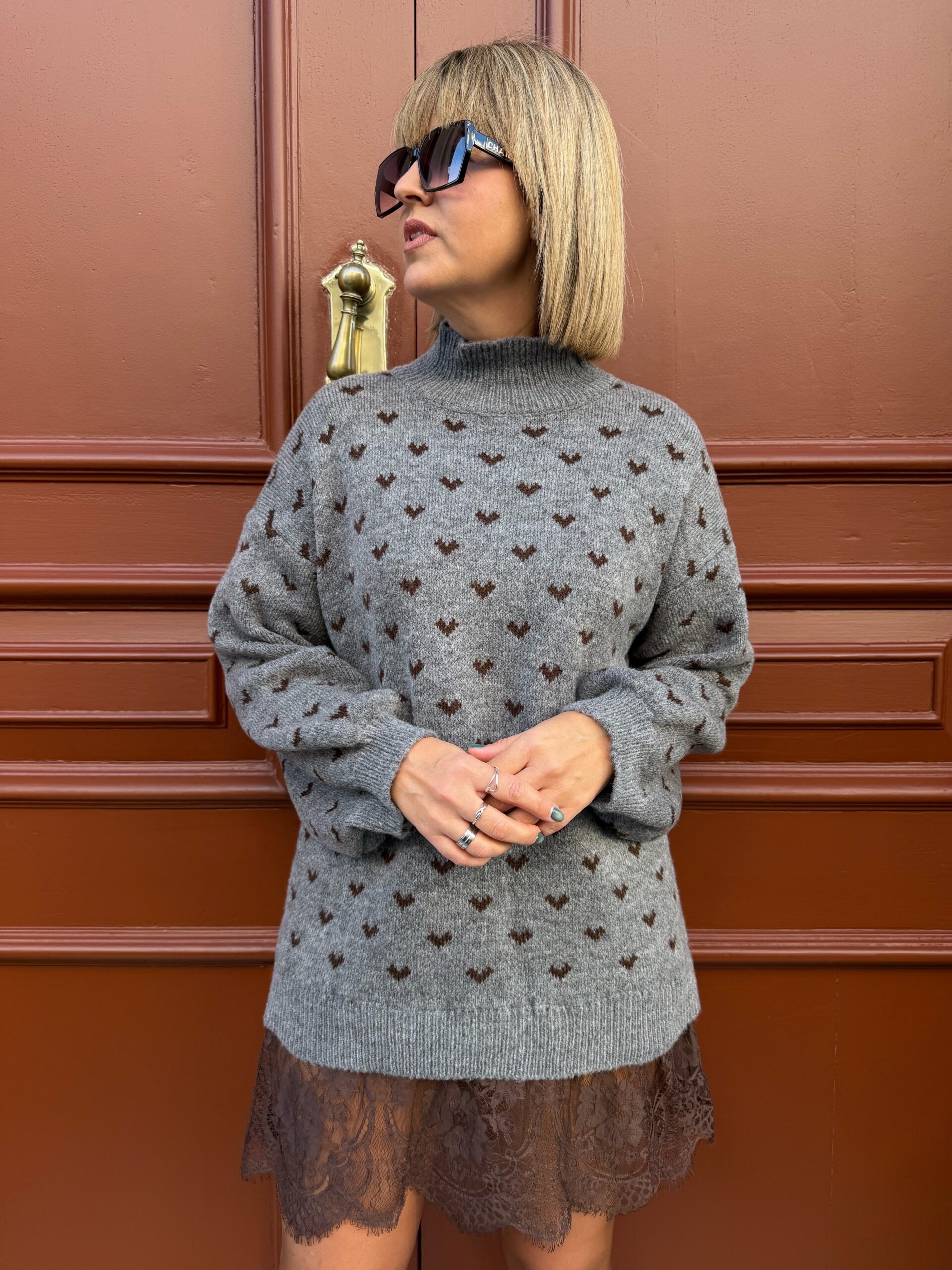 Vestido Knick y Lace gris. - Imagen 3