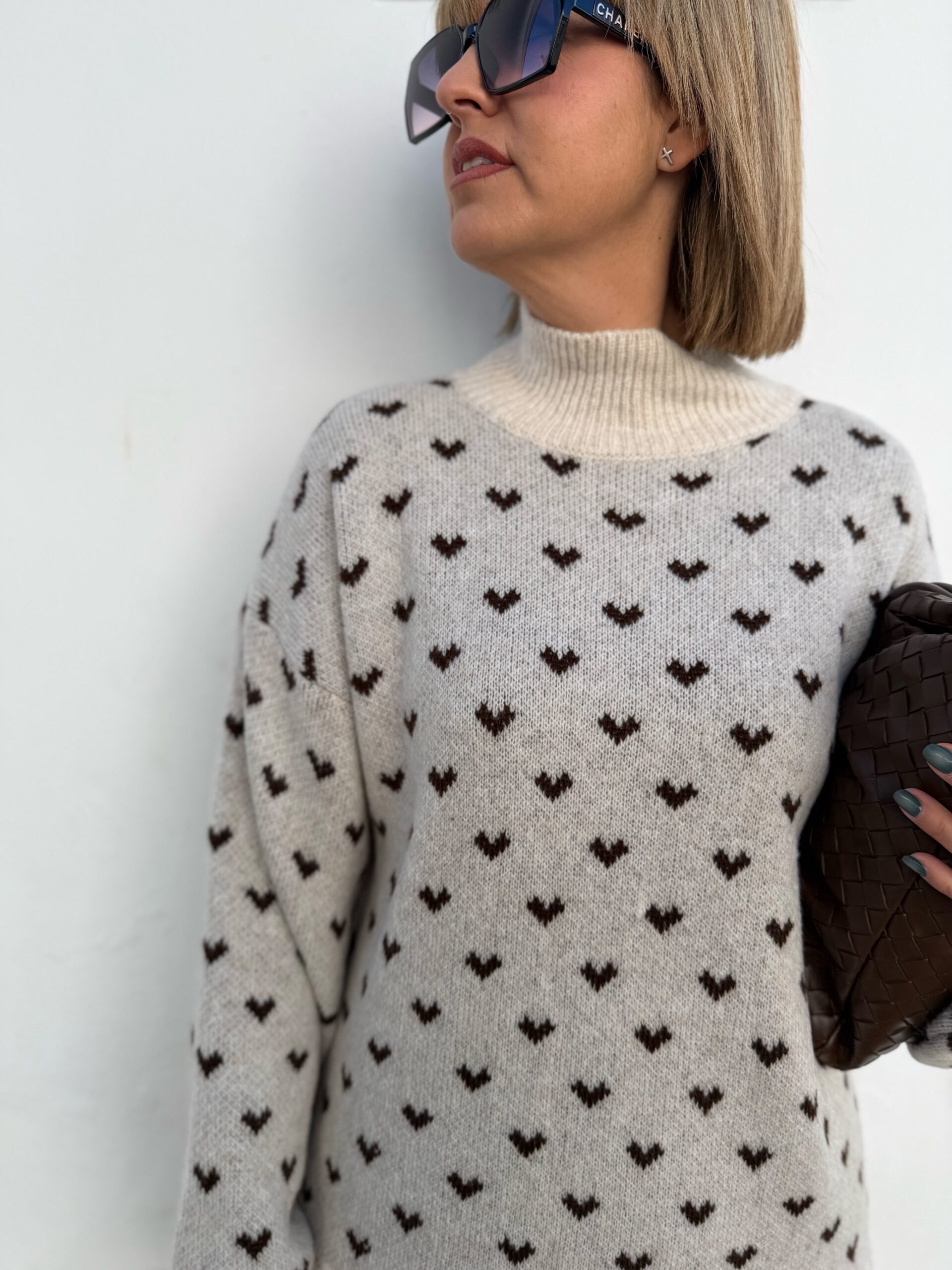 Vestido Knit & Lace beige. - Imagen 3