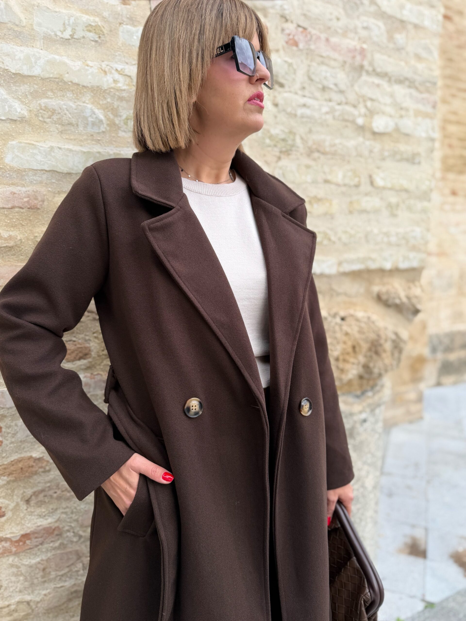 Abrigo Milán marrón chocolate. - Imagen 8
