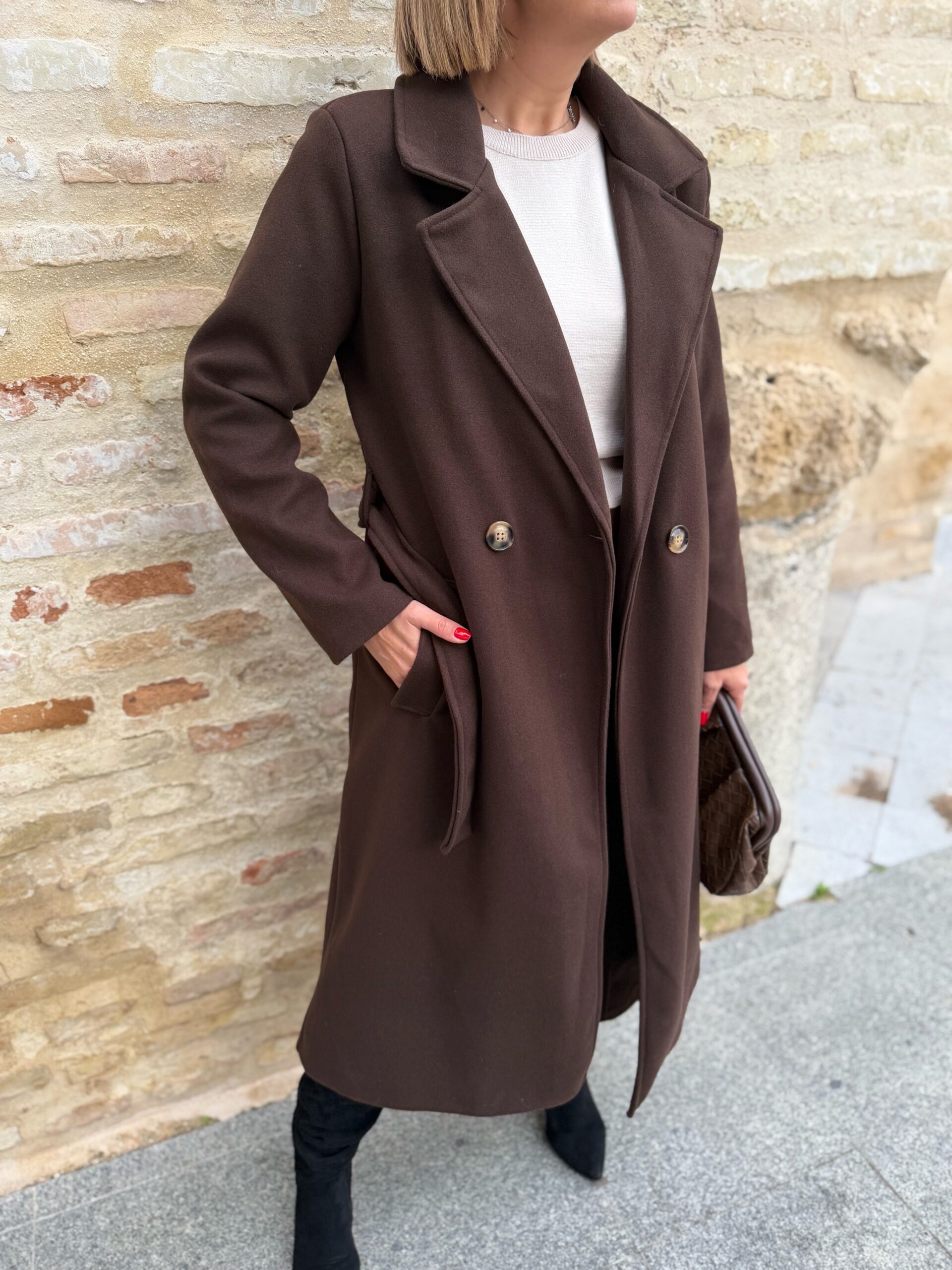 Abrigo Milán marrón chocolate. - Imagen 7