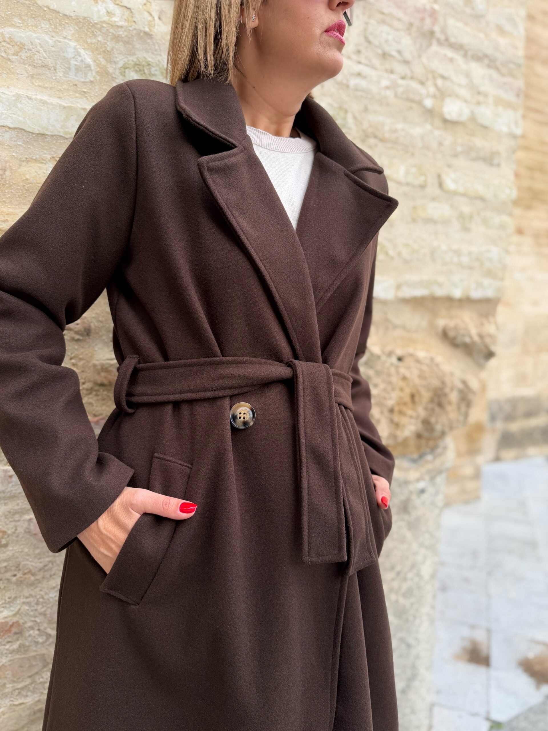 Abrigo Milán marrón chocolate. - Imagen 4