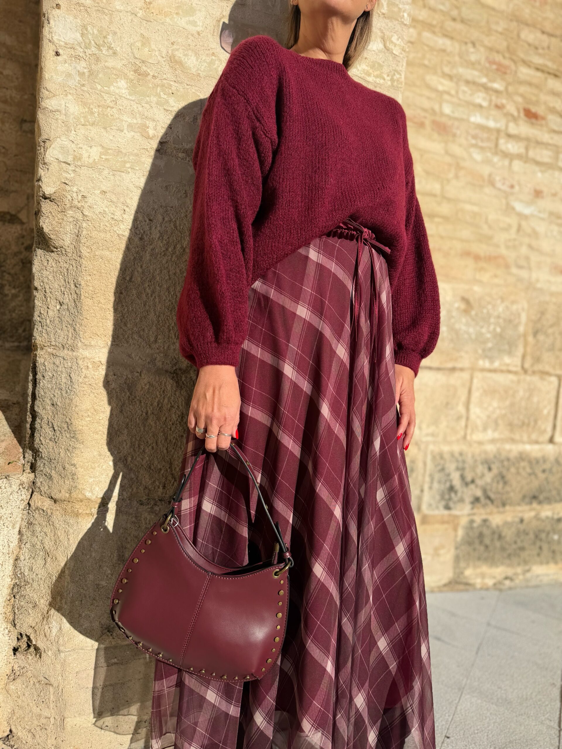 Conjunto Madison burgundy. - Imagen 4