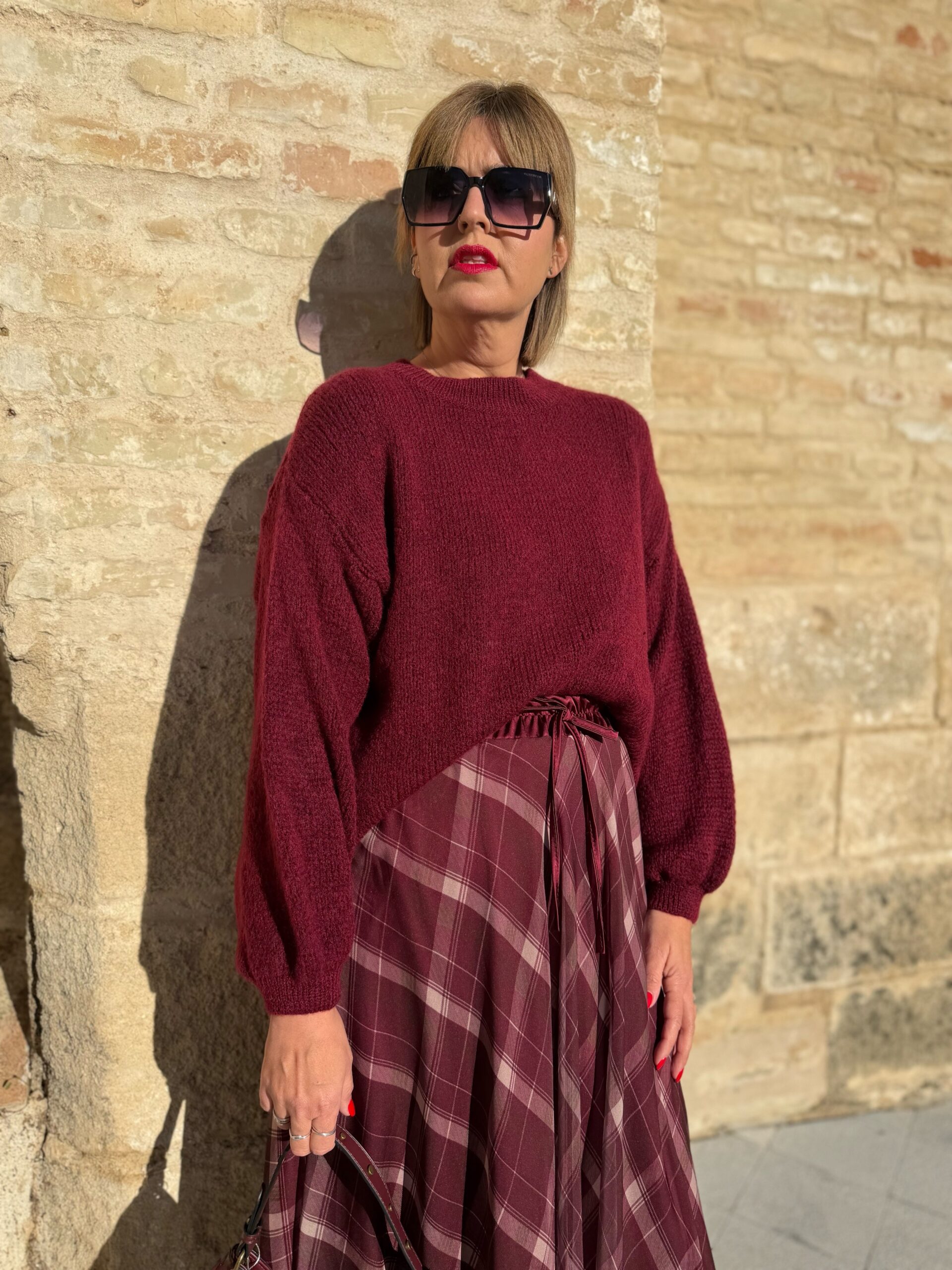 Conjunto Madison burgundy. - Imagen 5