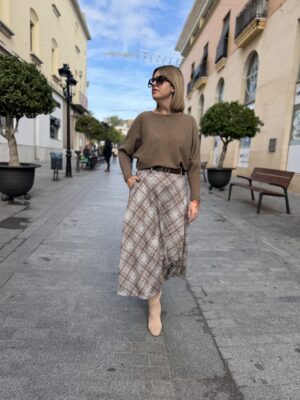 Falda Ronda beige-marrón.