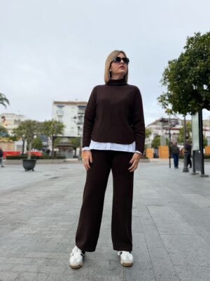 Conjunto Milano chocolate (pantalón).