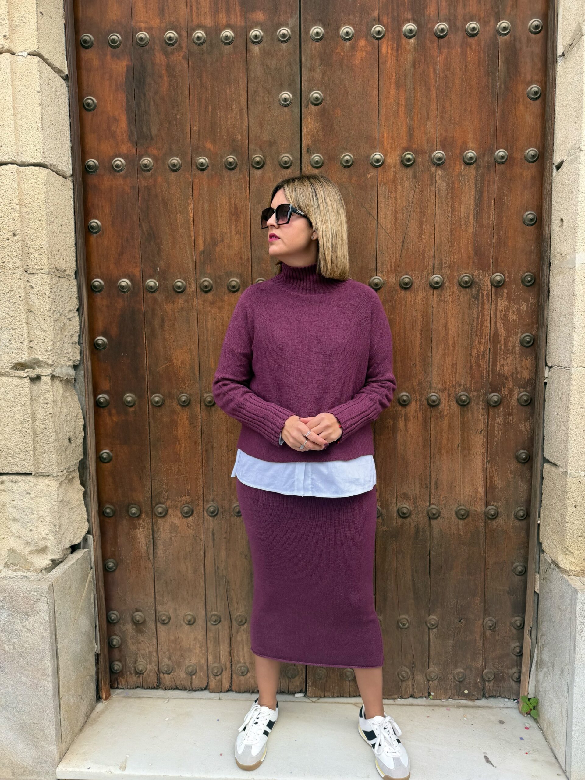 Conjunto Milano berenjena. - Imagen 3