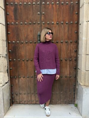 Conjunto Milano berenjena.