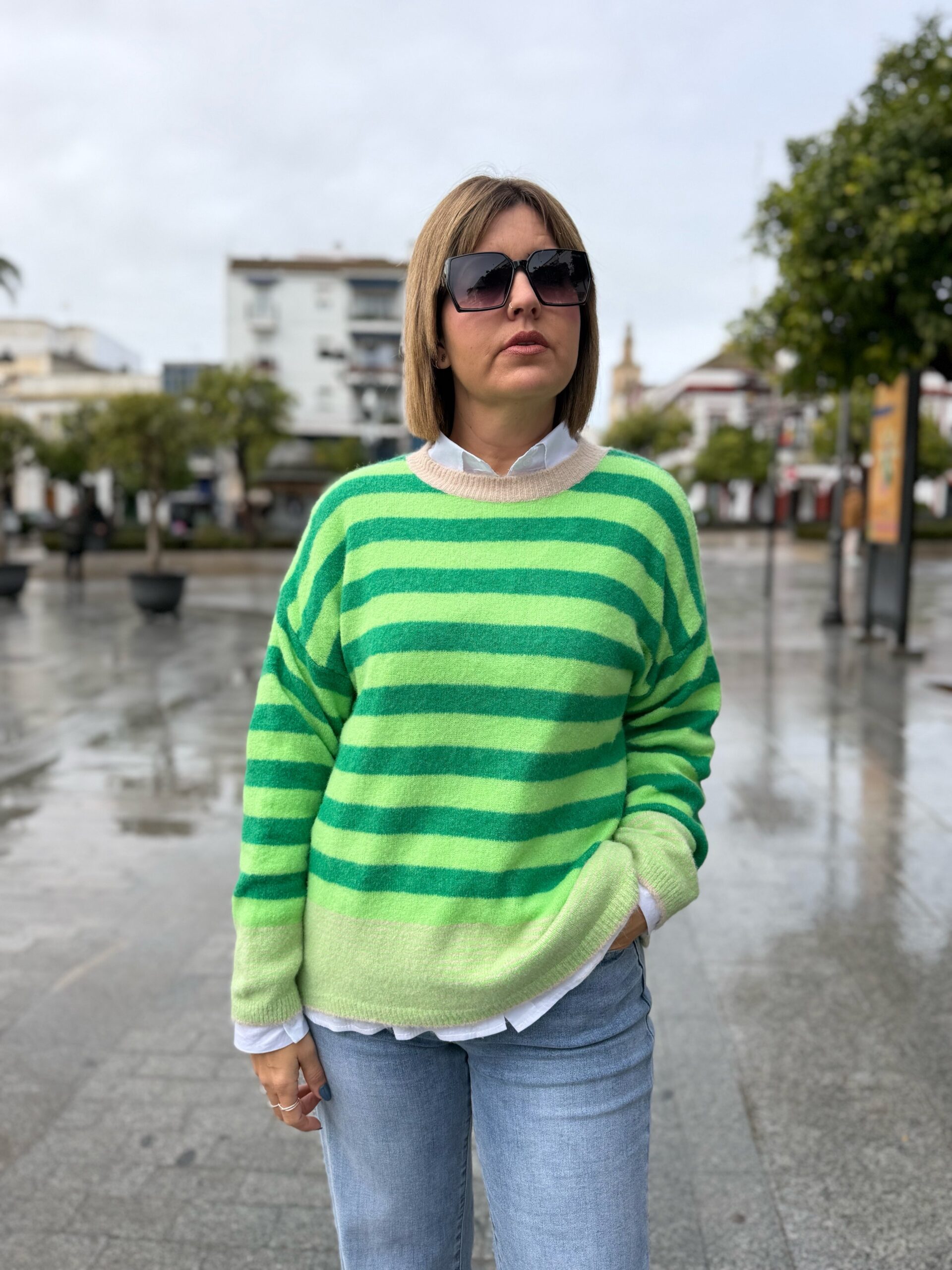 Maxi jersey Spring raya verde.