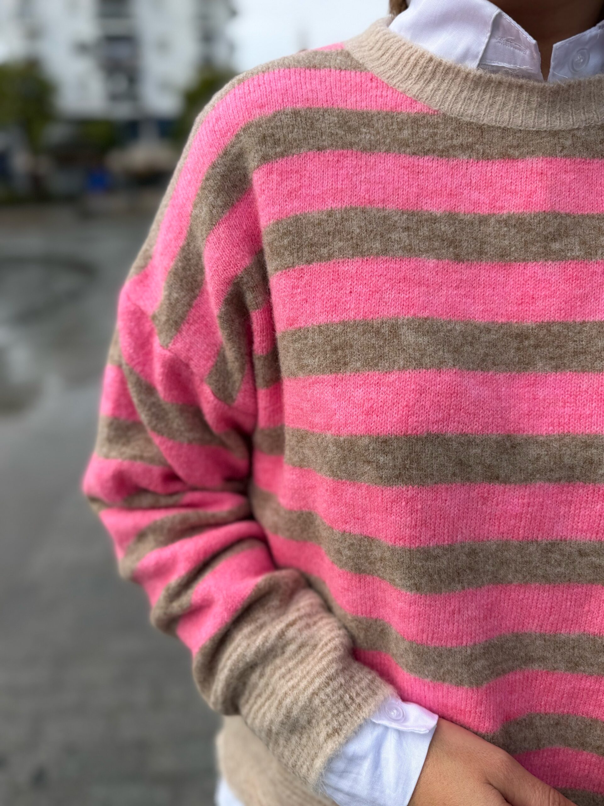 Maxi jersey Spring raya rosa. - Imagen 2