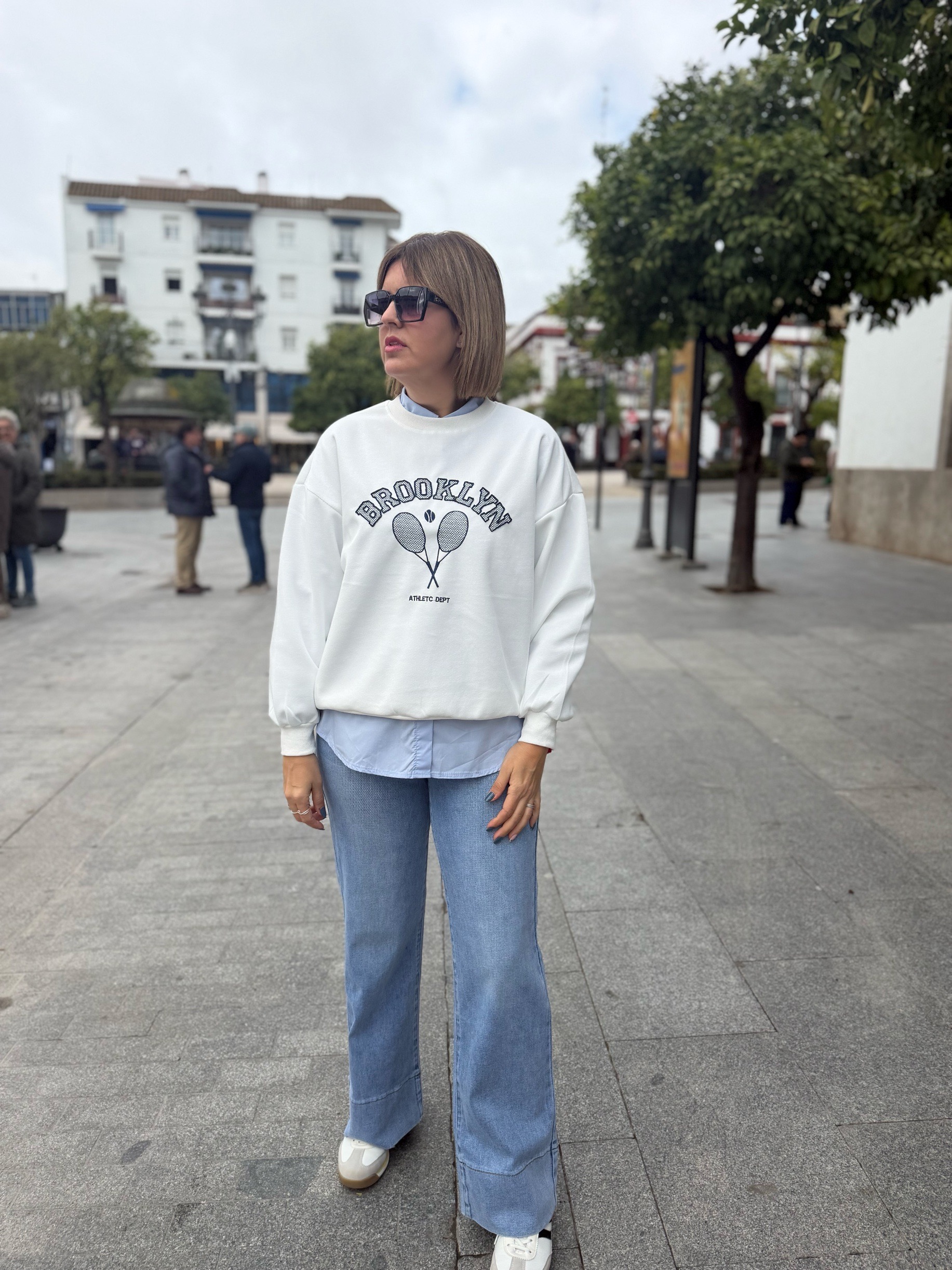 Sudadera Brooklyn blanco. - Imagen 5