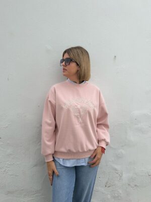 Sudadera Brooklyn rosa.