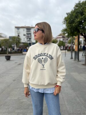 Sudadera Brooklyn beige.