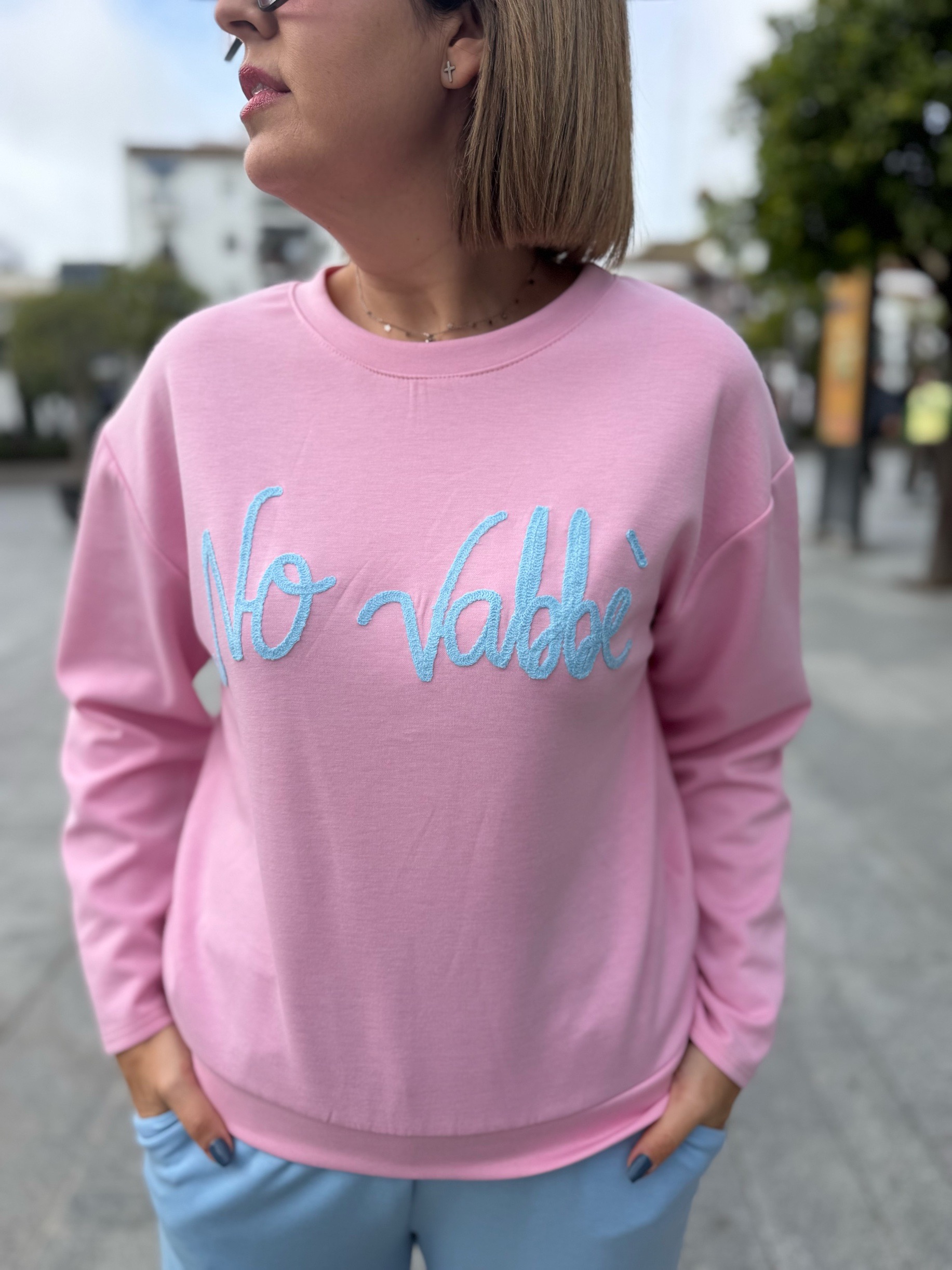 Sudadera Vabbe rosa.