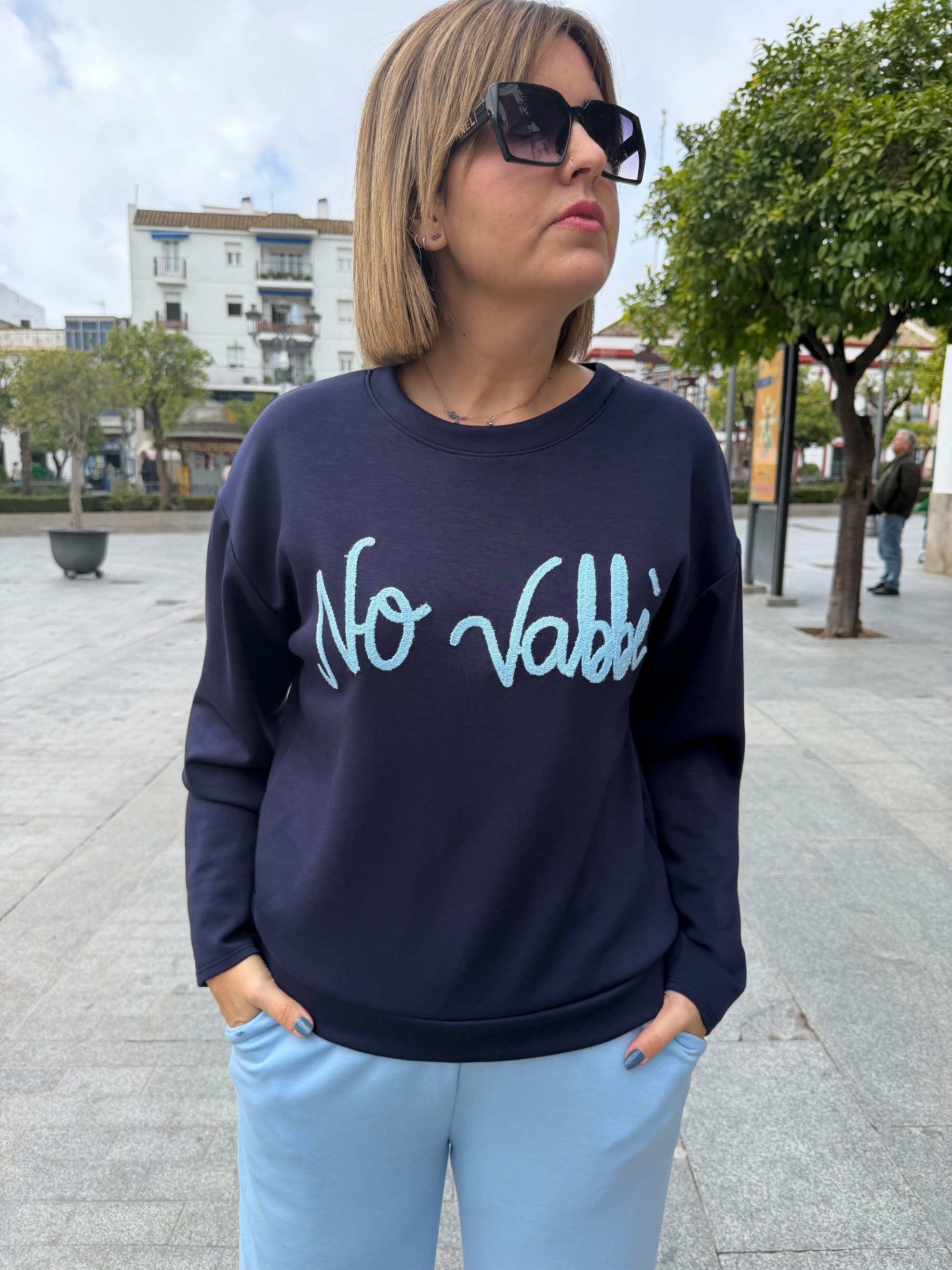 Sudadera Vabbe azul marina.