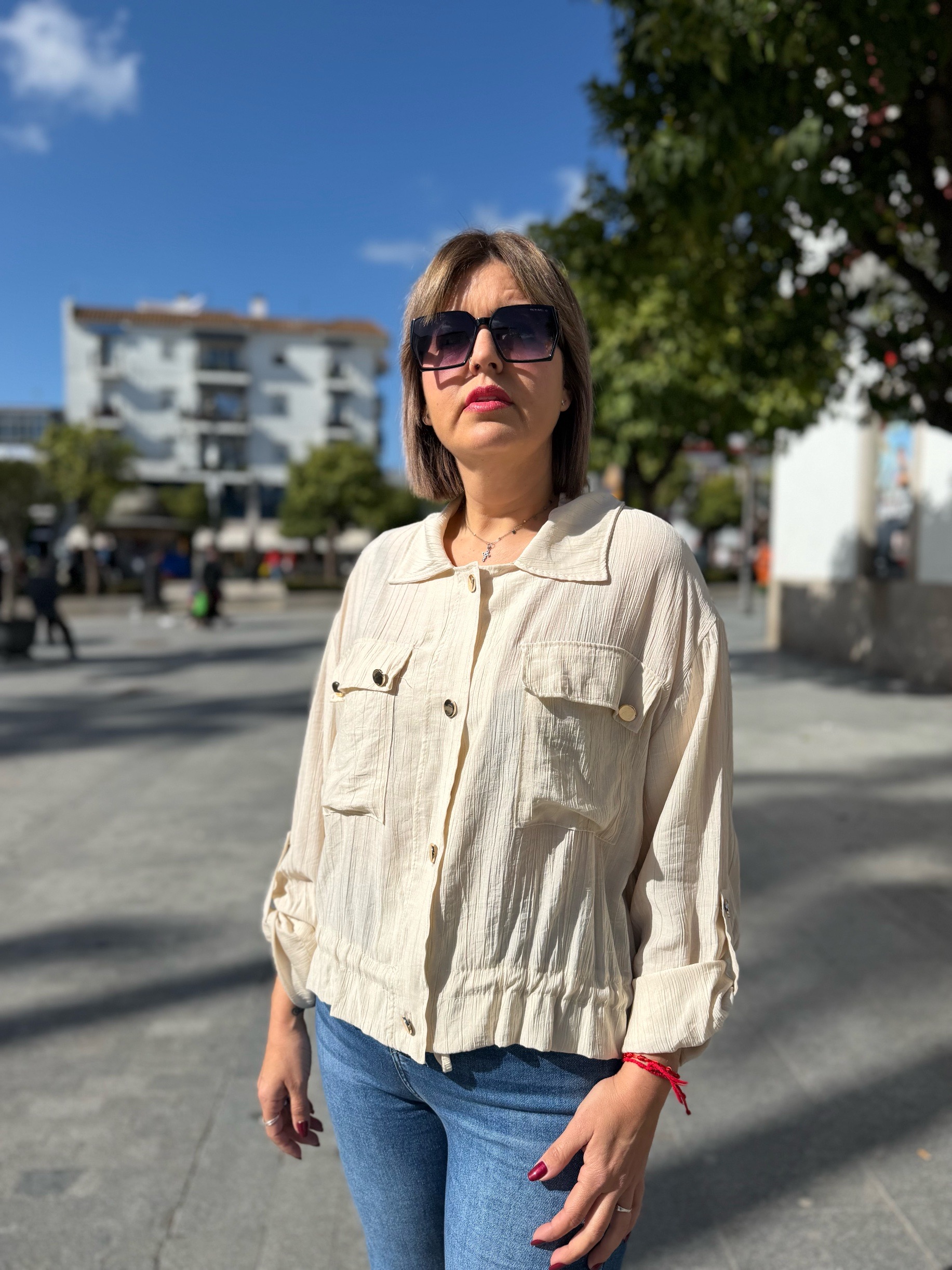 Bomber Spring beige. - Imagen 5