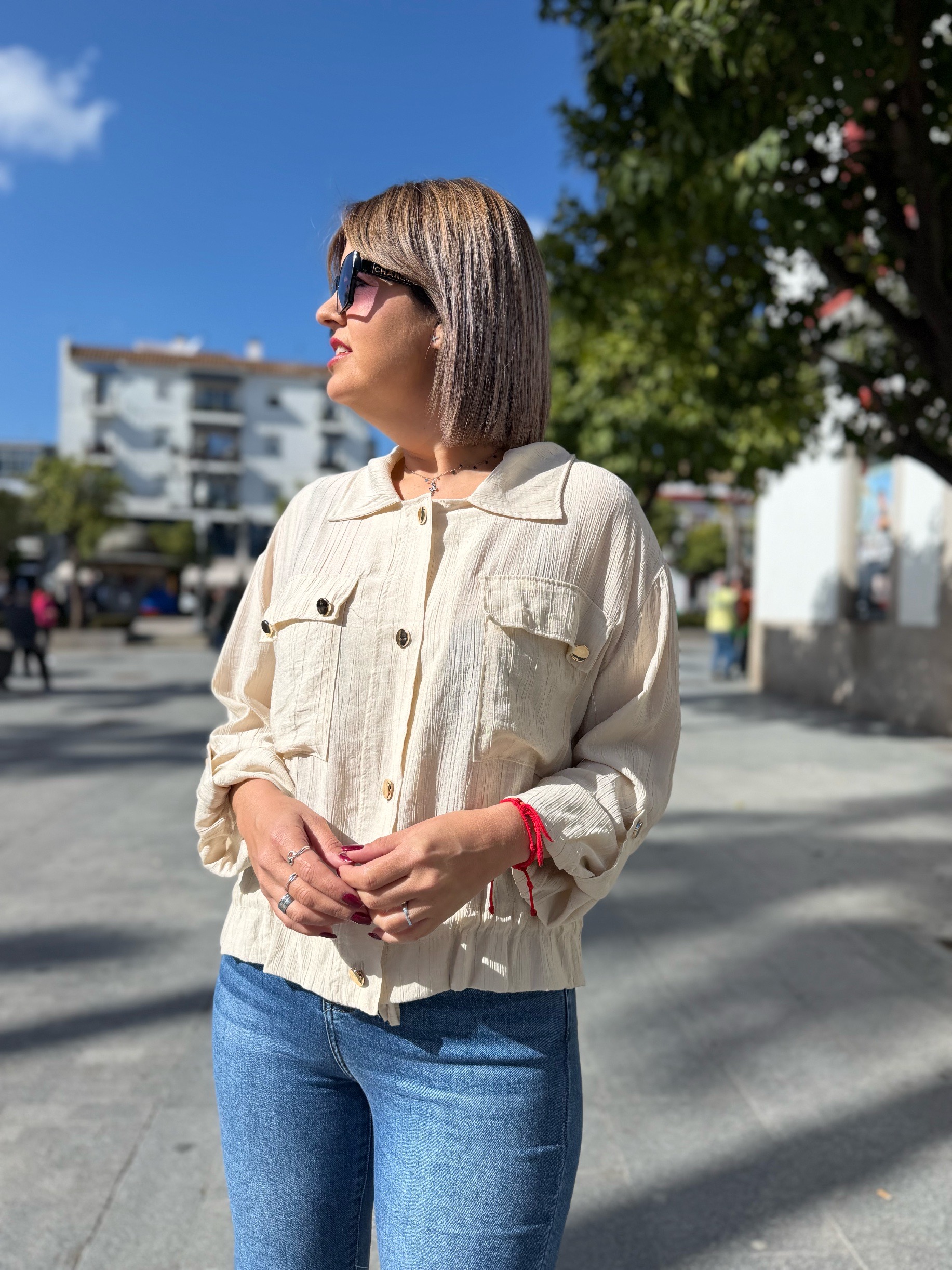Bomber Spring beige. - Imagen 3
