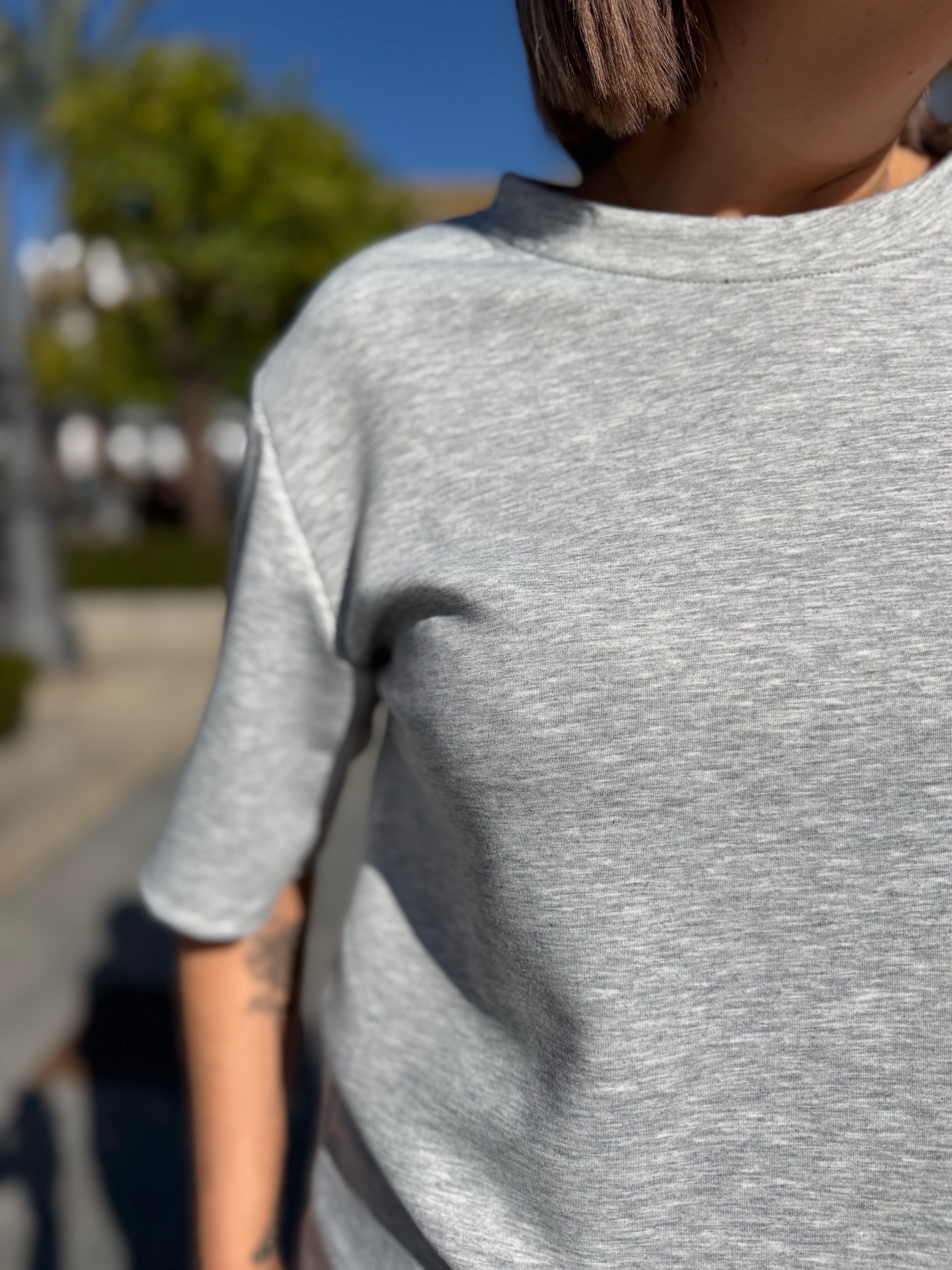 Conjunto cotton confort wide gris. - Imagen 2