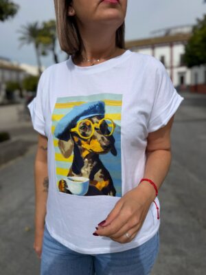 Camiseta perrito Parisino.
