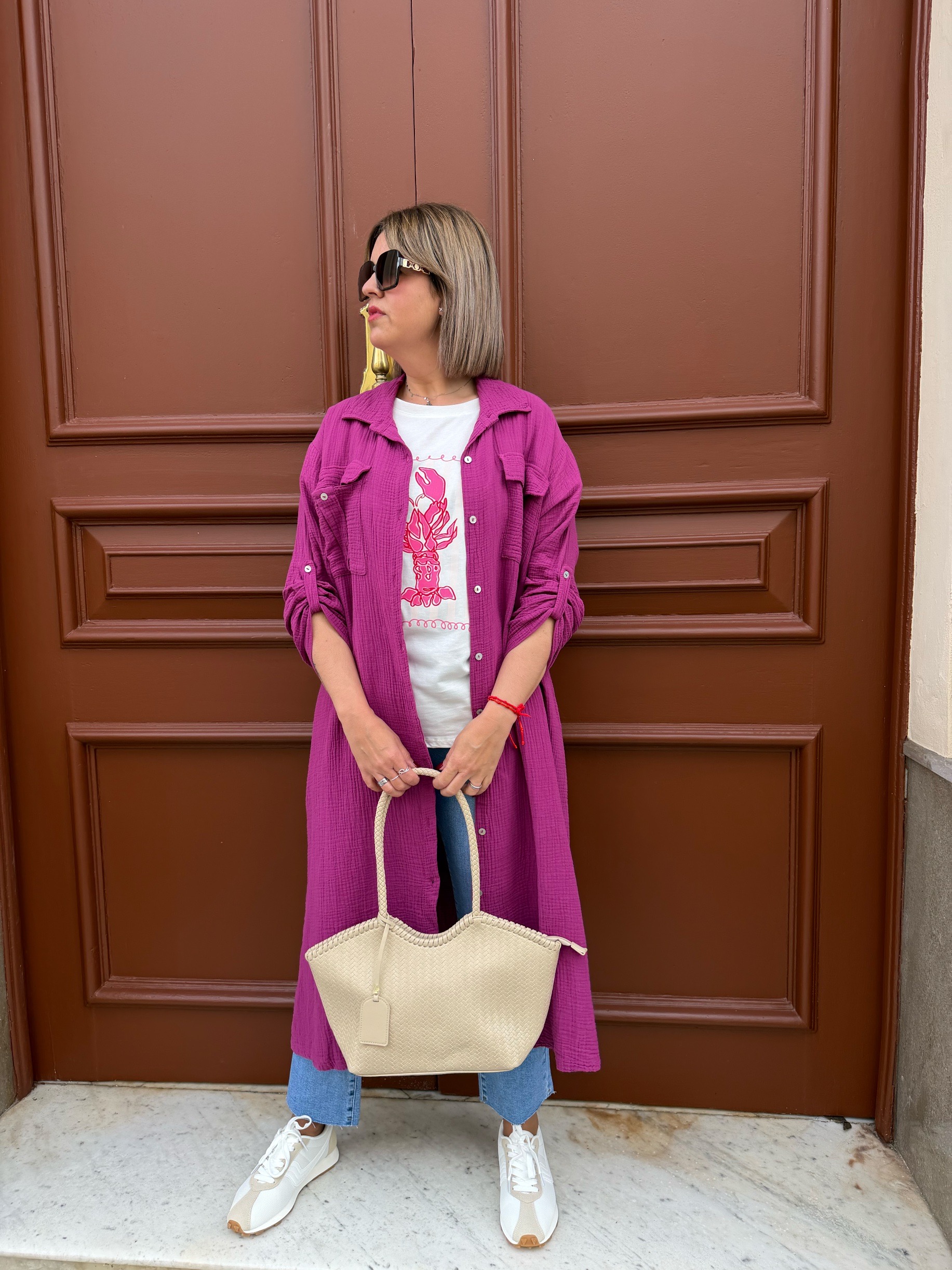 Vestido Tulum buganvilla. - Imagen 7