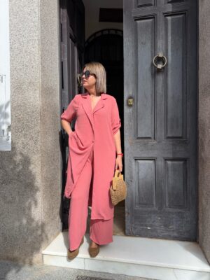 Conjunto Aisha salmón.