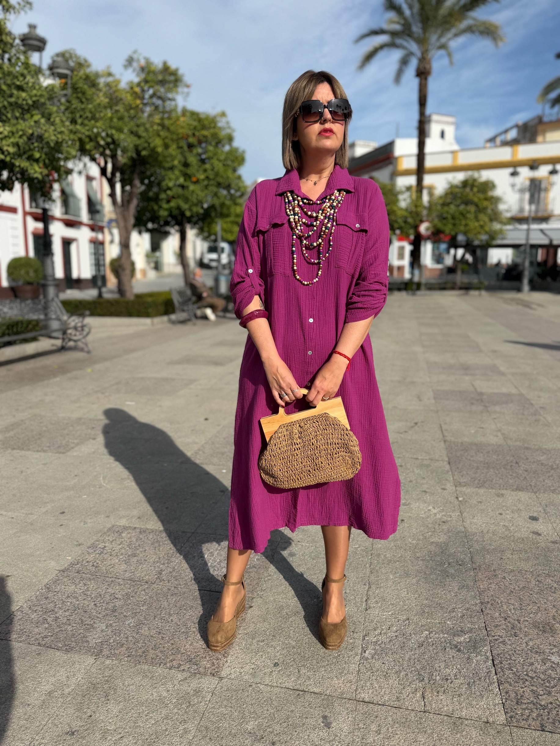 Vestido Tulum buganvilla. - Imagen 5