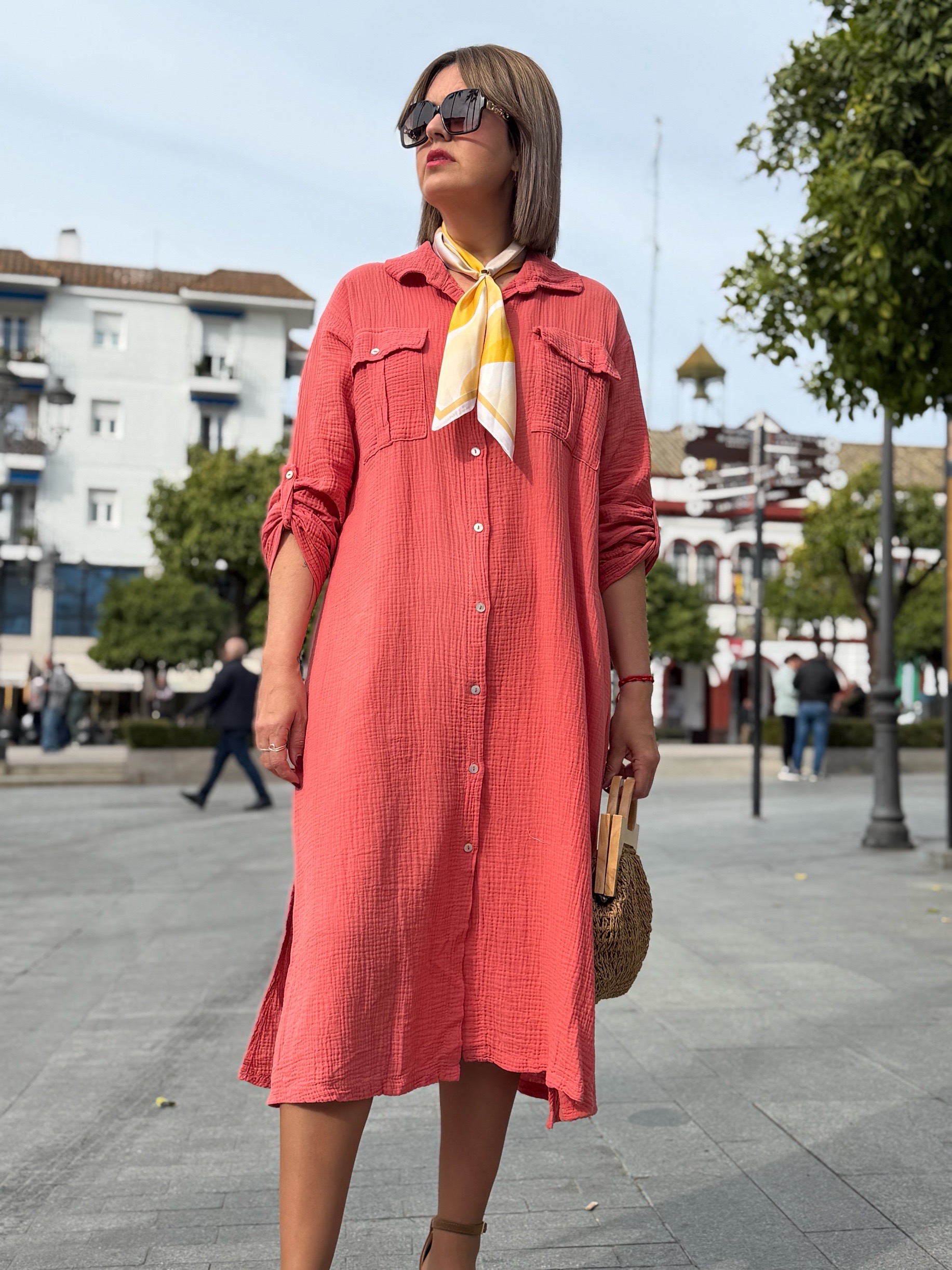 Vestido Tulum salmón. - Imagen 3