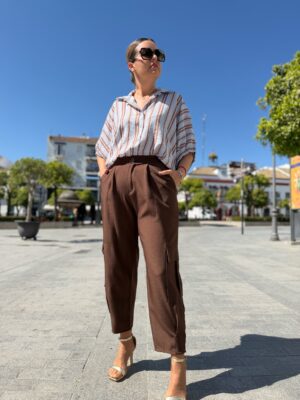 Pantalón cargo Milano chocolate.