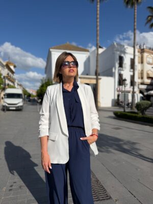 Blazer Florencia blanca.