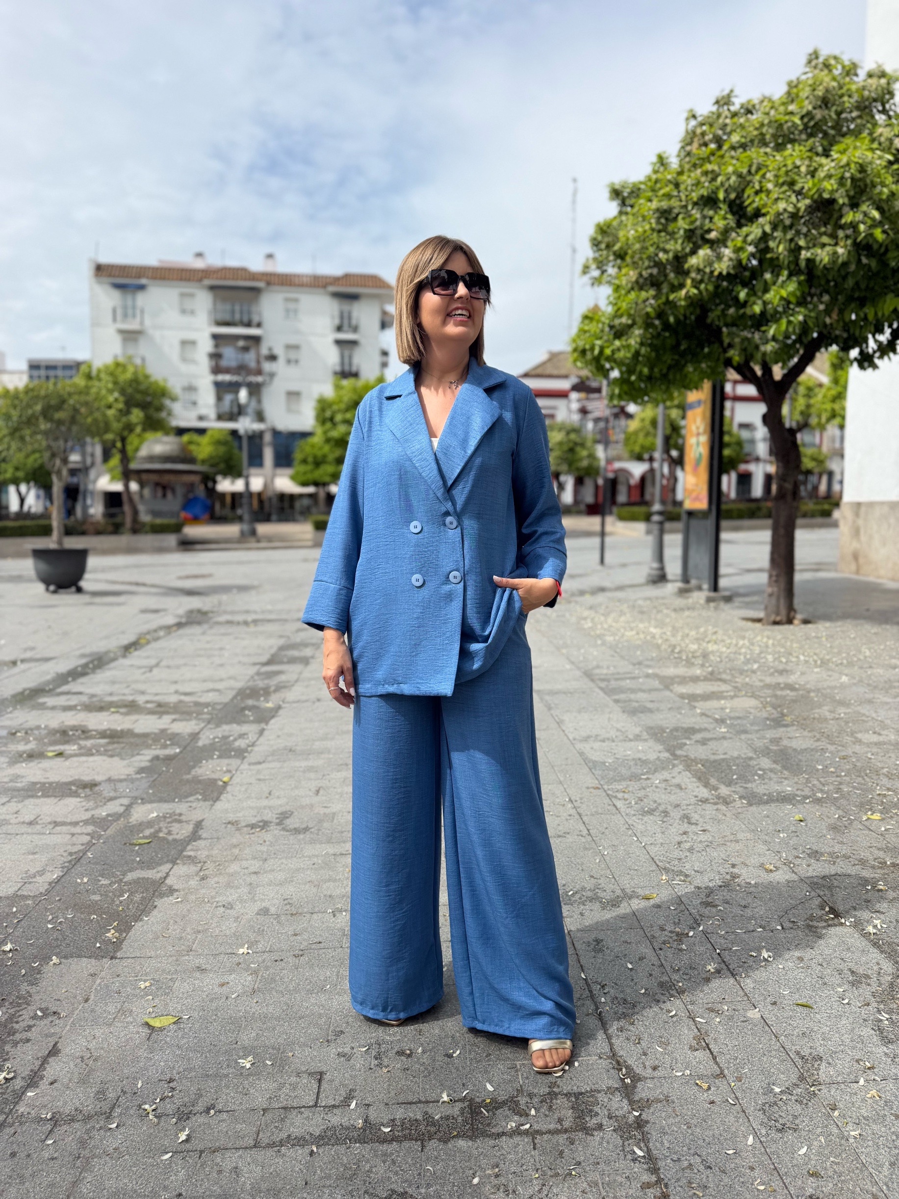 Conjunto Siena Elegance azul.