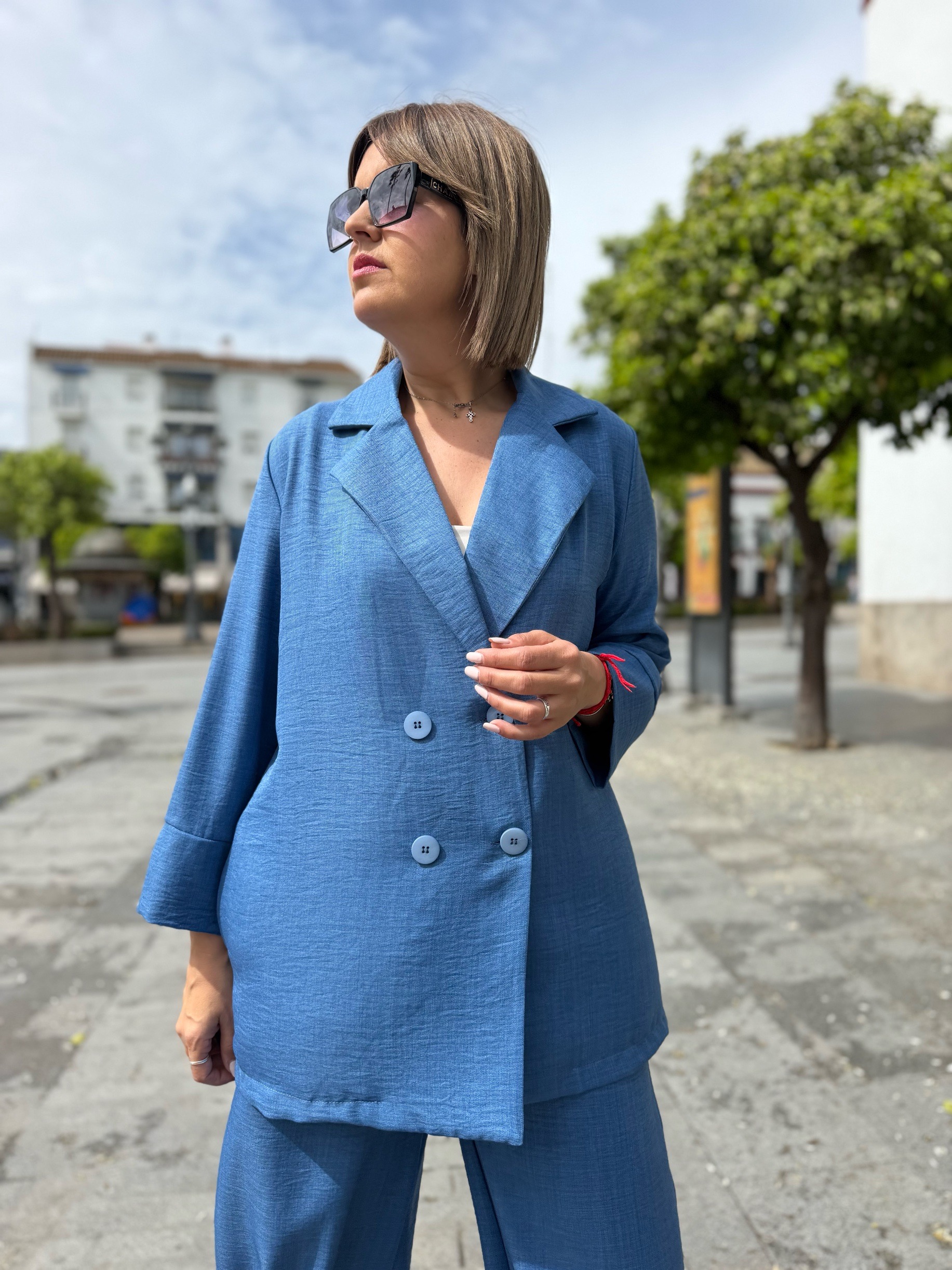 Conjunto Siena Elegance azul. - Imagen 2