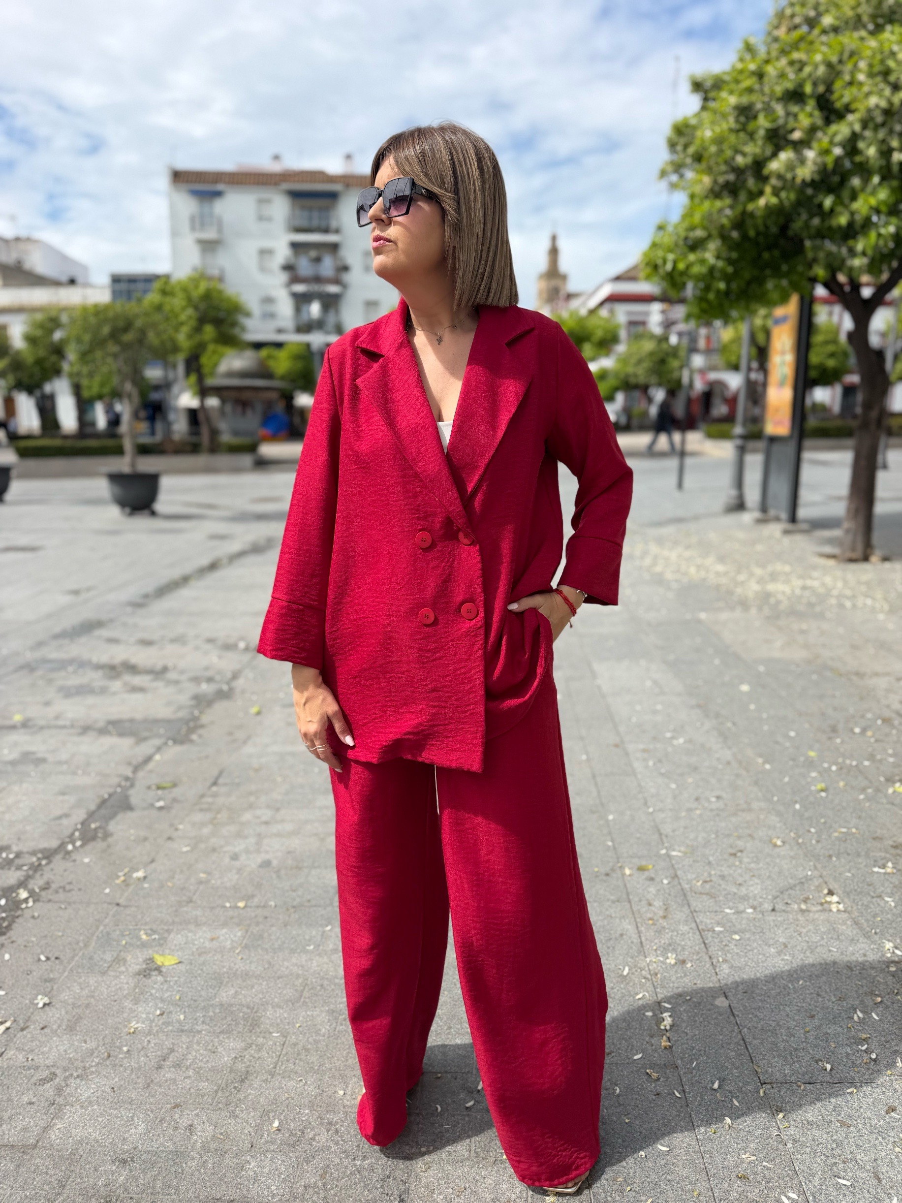 Conjunto Siena Elegance rojo. - Imagen 5