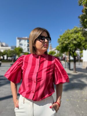 Camisa Venecia rojo-rosa.