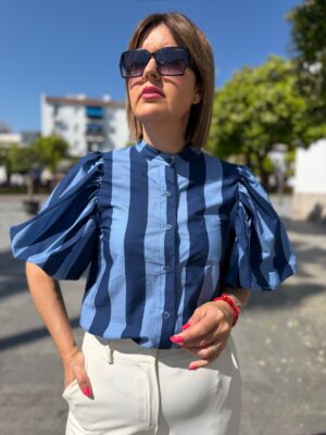 Camisa Venecia celeste-marino.