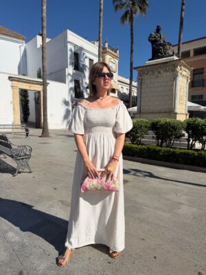 Vestido Siena beige.