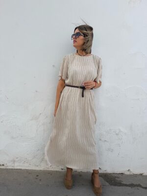 Vestido Aura beige.