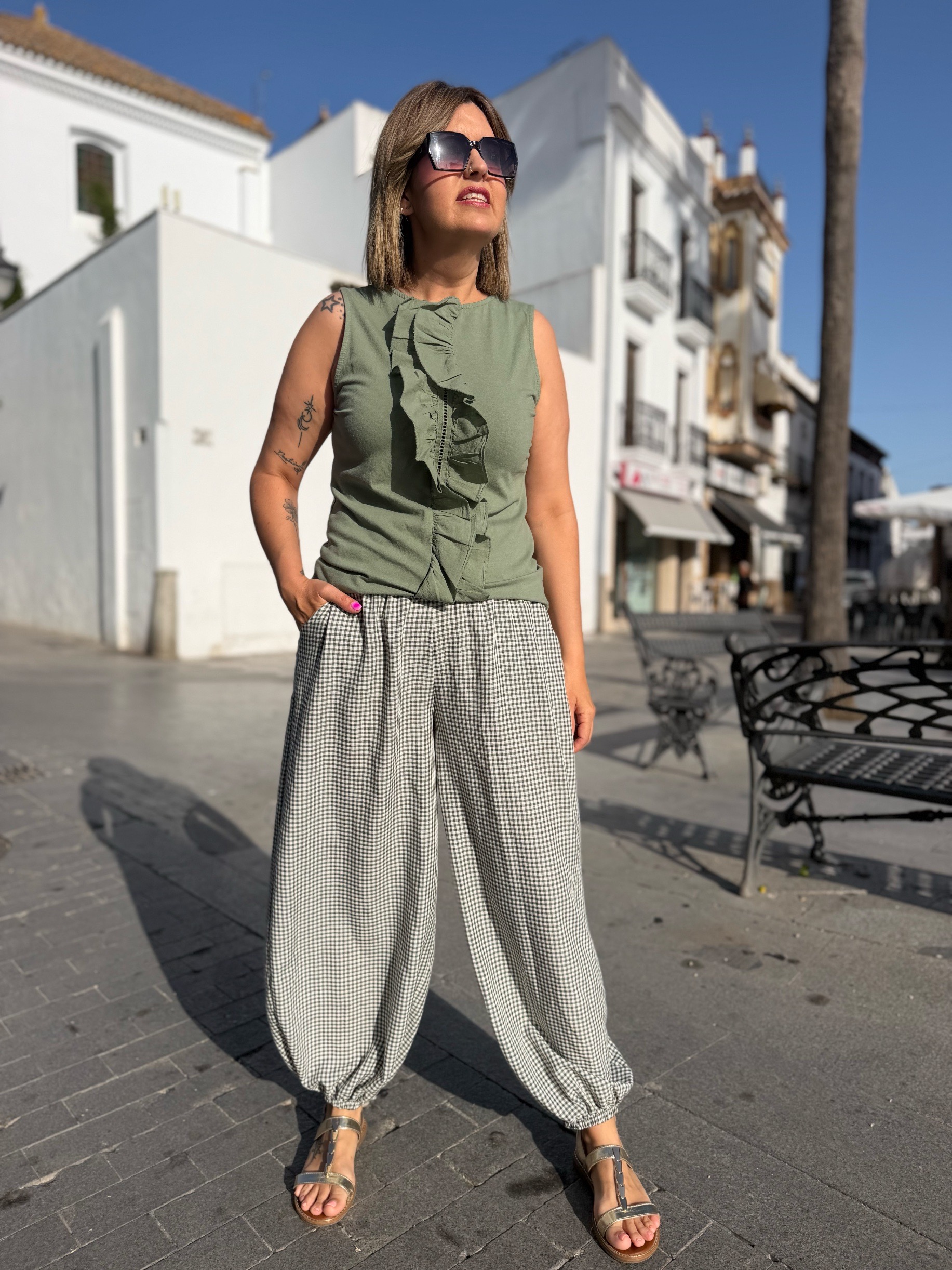 Pantalón balón vivhy verde.