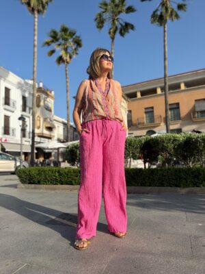 Pantalón Menorca fucsia.