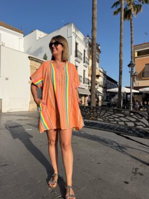 Vestido corto Zahora orange.