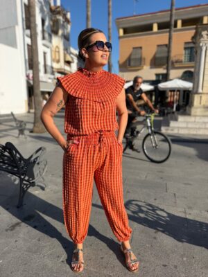 Conjunto bambula Fresh balón teja.