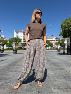 Pantalón balón vivhy chocolate.