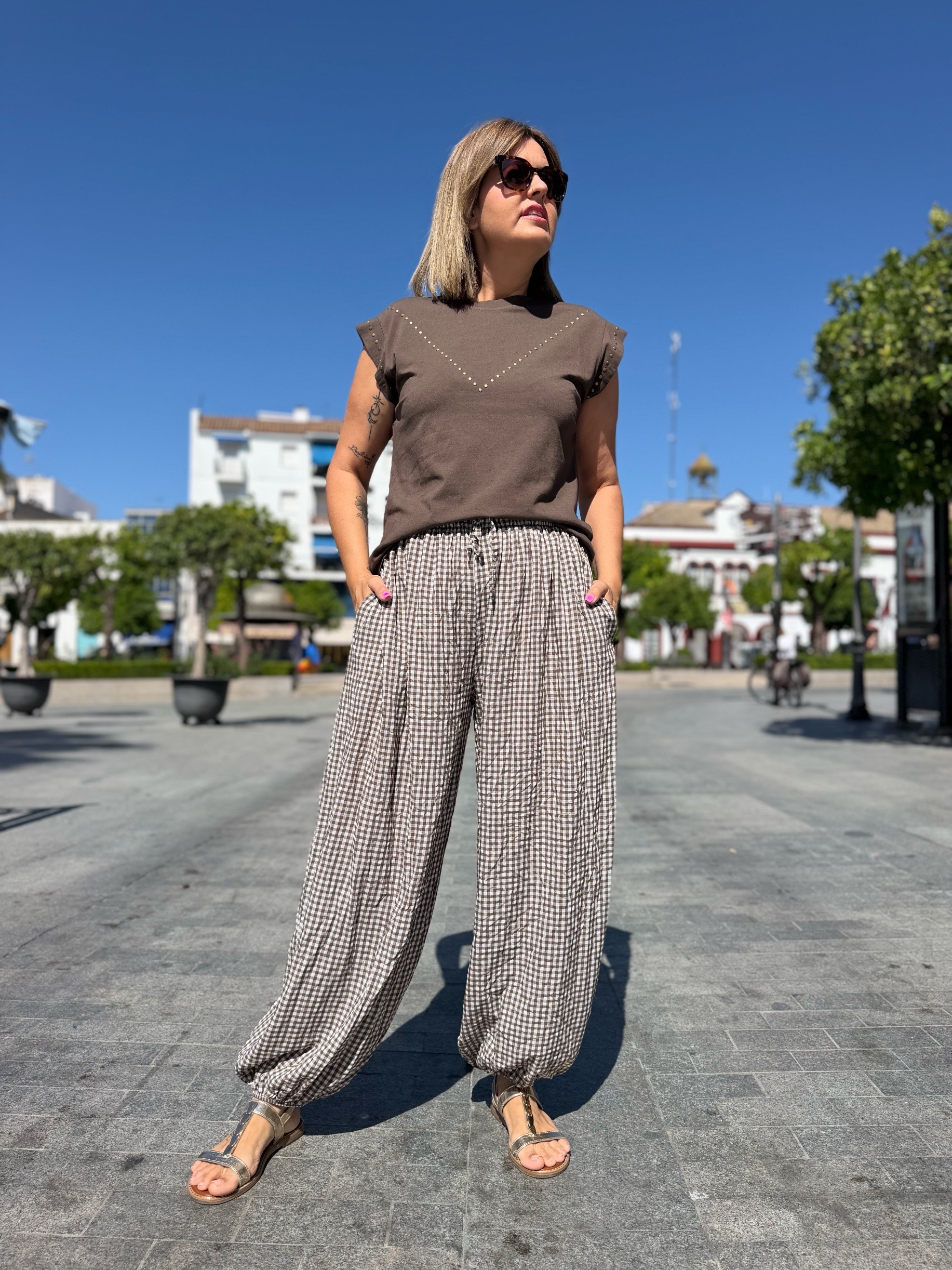 Pantalón balón vivhy chocolate.