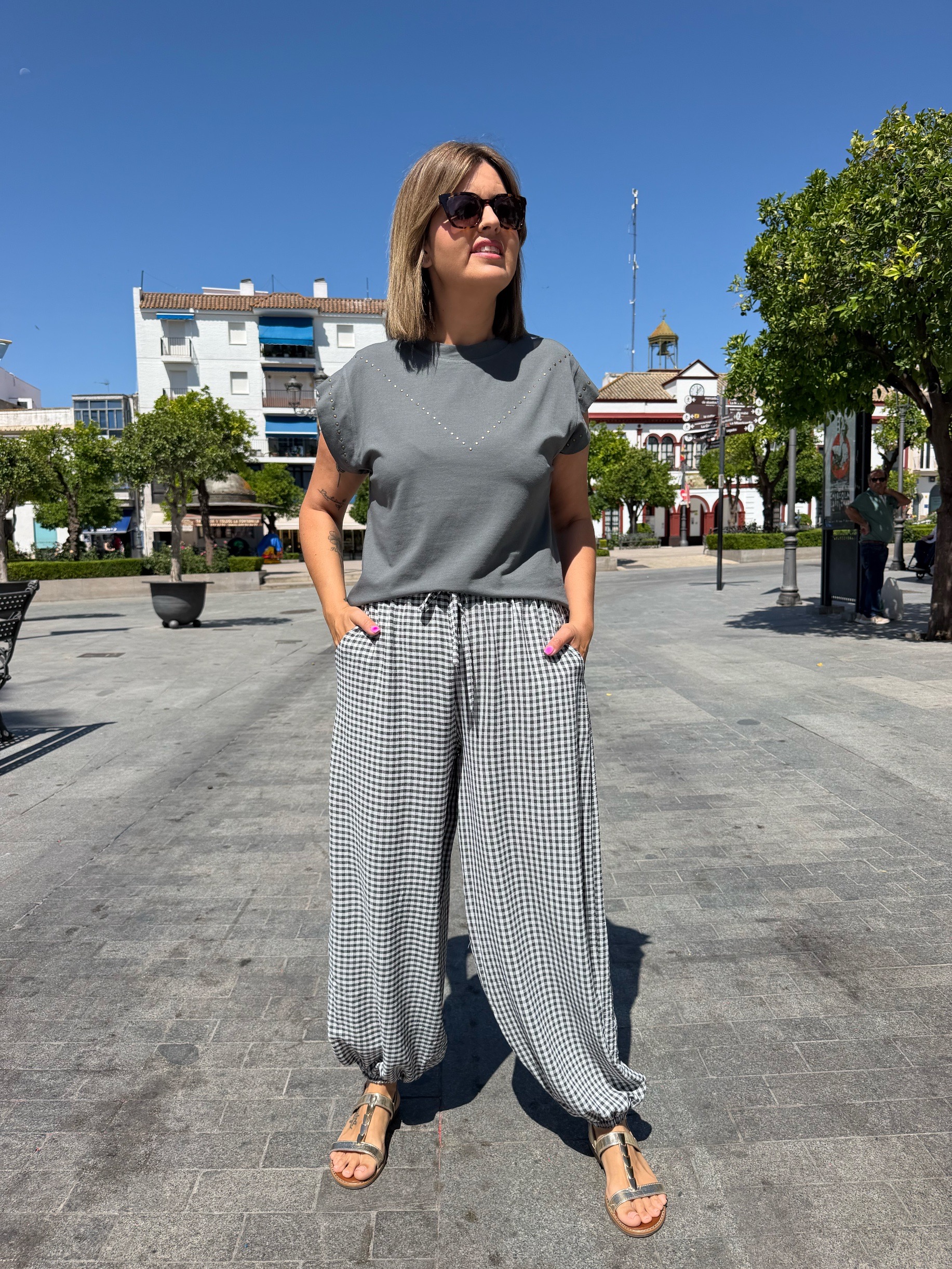 Pantalón balón vivhy negro-gris. - Imagen 4