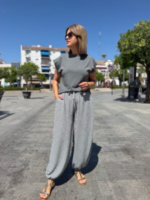Pantalón balón vivhy negro-gris.