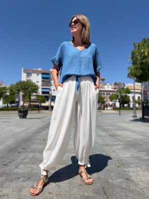 Pantalón Menorca blanco.