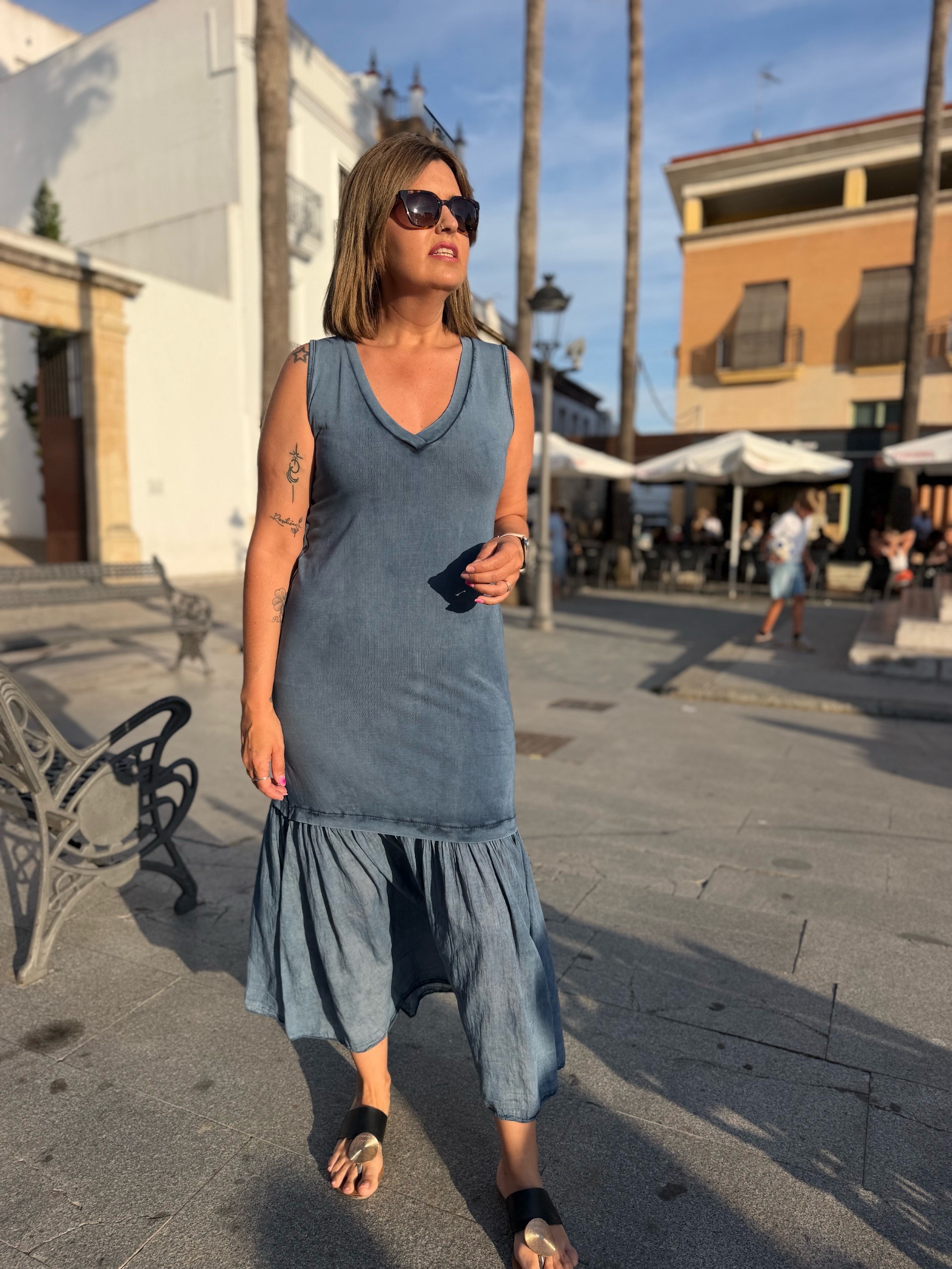 Vestido Aura azul.