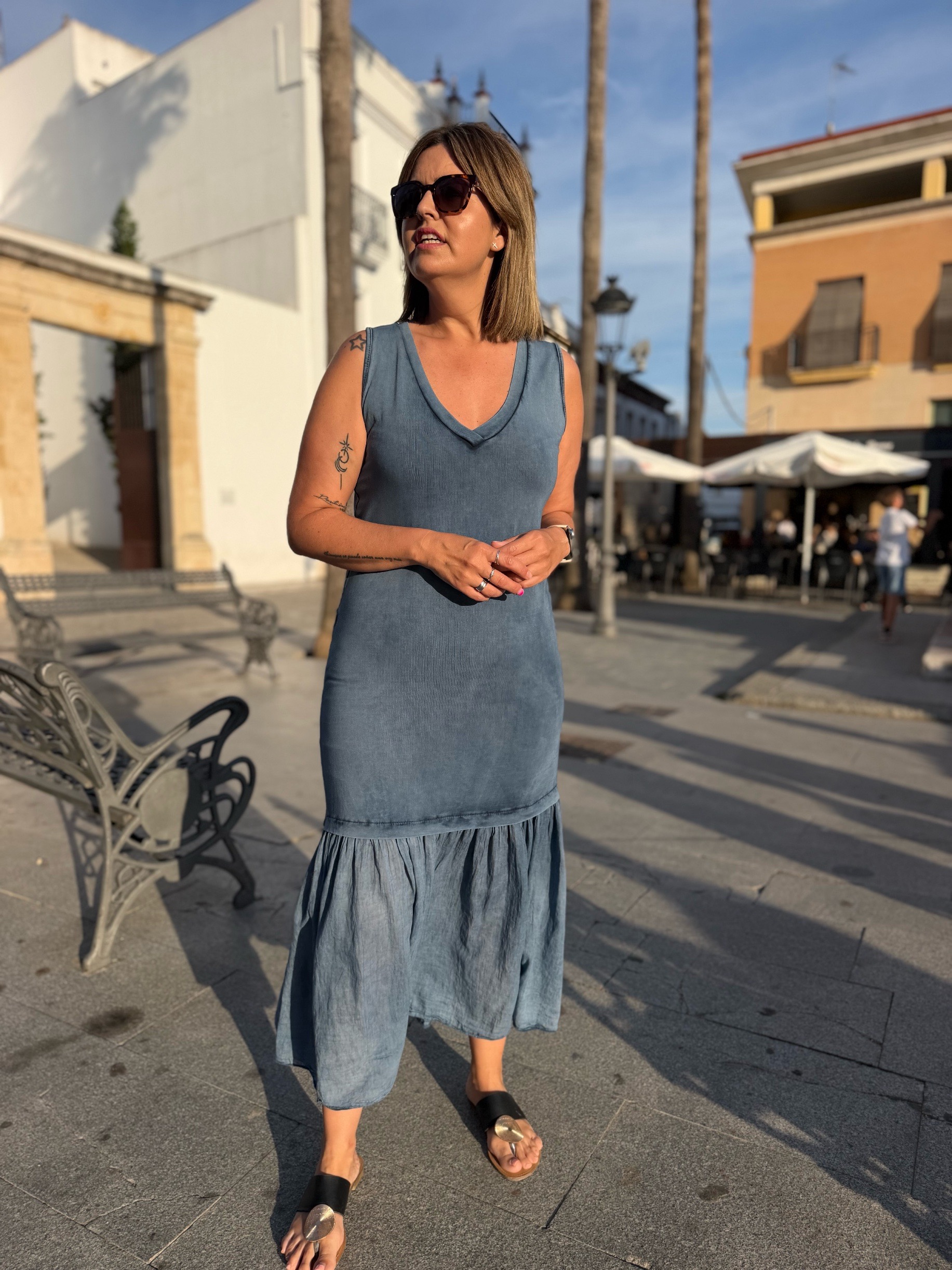 Vestido Aura azul. - Imagen 3
