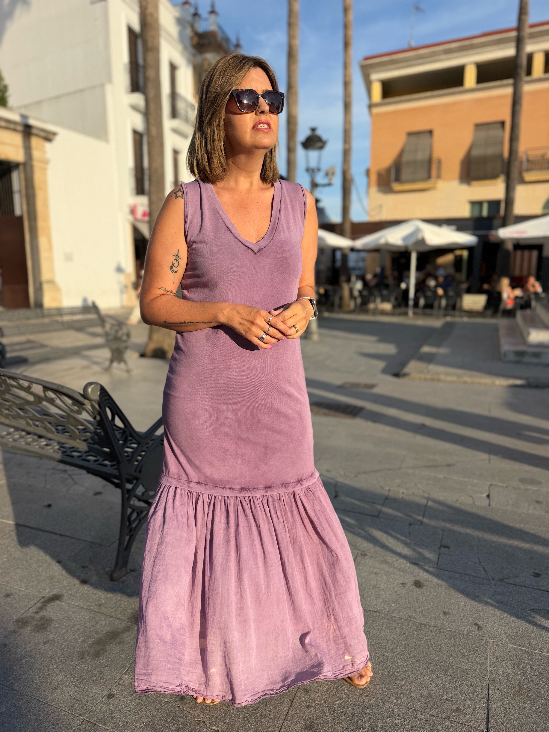 Vestido Aura lavanda.